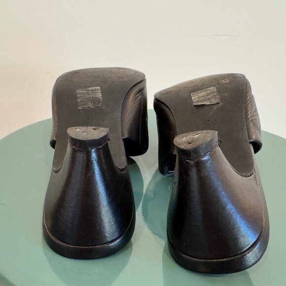 Intentionally Blank Perf Lo Mules in Black - Size 8 - Picture 9 of 10